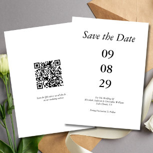 Fett gedrucktes Datum Minimalistische Hochzeit Sav Einladung