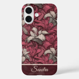 Fett gedrucktes Lehrer Dankeschön Geschenk Lilien iPhone 16 Hülle
