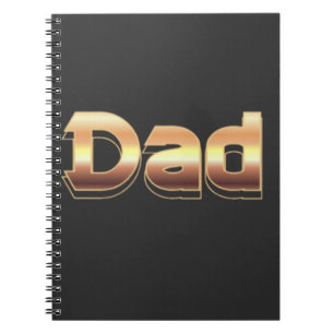Fett gedrucktes, metallisches Gold-Vater-Lettering Notizblock