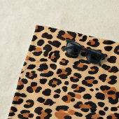 Fett gefaltes Leopard drucken Custom 3 Letter Mono Strandtuch (Beispiel)