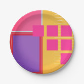 Fett gefärbte Farben, feine Grafikdesign-Abendplat Pappteller (Vorderseite)