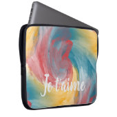 Fett gefärbte Krawatte Farbfarben Farbfarbenfroh W Laptopschutzhülle (Vorne Rechts)