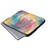 Fett gefärbte Krawatte Farbfarben Farbfarbenfroh W Laptopschutzhülle (Vorne Knopf)