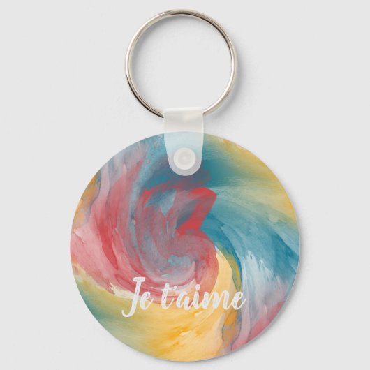 Fett gefärbte Krawatte Farbfarben Farbfarbenfroh W Schlüsselanhänger (Vorderseite)