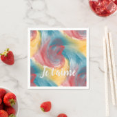 Fett gefärbte Krawatte Farbfarben Farbfarbenfroh W Serviette (Beispiel)