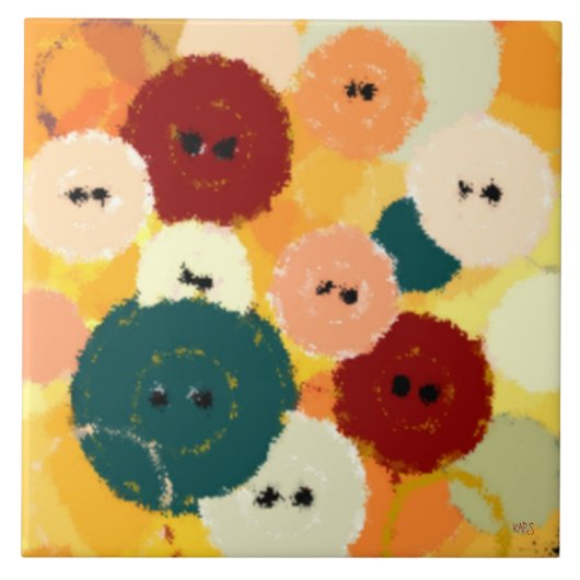 Fett gefärbte Tasten Art Tile Fliese (Vorderseite)