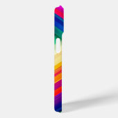 Fett gefärbtes Stripdesign mit Zickzack & Initiale Case-Mate iPhone Hülle (Rückseite / Rechts)