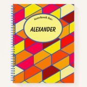 Fett gefärbtes symetrisches Muster Notizblock (Vorderseite)