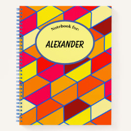 Fett gefärbtes symetrisches Muster Notizblock