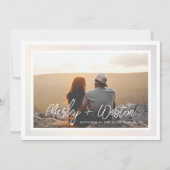 Fett gegliederte Grenzen Handgeschriebene Namen un Save The Date (Vorderseite)