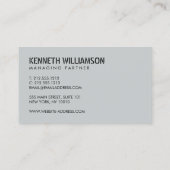 Fett gegossene Schieferbaukarte Visitenkarte (Rückseite)