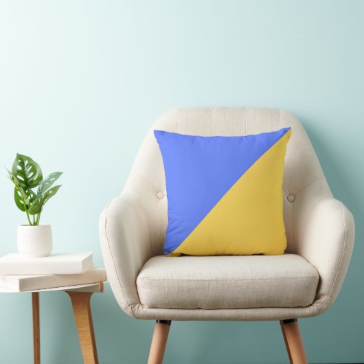 Fett gelb blau Graphic Solid Color Kissen (Stuhl )