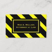 Fett gelb und schwarz-diagonal Streifen Muster Visitenkarte (Vorderseite)