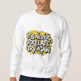 Fett-Gelb- und Schwarztypografie-Design Sweatshirt