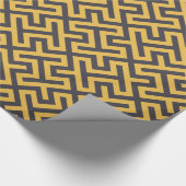 Fett-gelbe, geometrische Hauptmuster monogramm Geschenkpapier (Ecke)