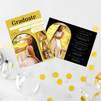 Fett-Gelbes Schwarzes Typografisches Foto Abschlus