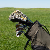 Fett gemischte Tierdrucke mit Gold-Accent-Treiber Golf Headcover (In SItu)