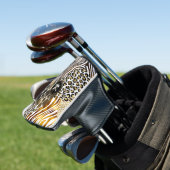 Fett gemischte Tierdrucke mit Gold-Akzent-Putter Golf Headcover (In Situ)