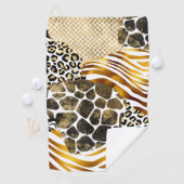 Fett gemischte Tierdrucke mit Goldakzenten Golfhandtuch (Insitu)