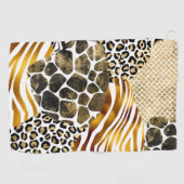 Fett gemischte Tierdrucke mit Goldakzenten Golfhandtuch (Horizontal)