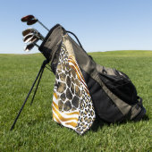 Fett gemischte Tierdrucke mit Goldakzenten Golfhandtuch (Gras)