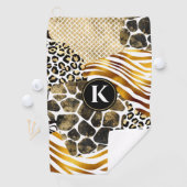 Fett gemischte Tierdrucke mit Goldakzenten Golfhandtuch (Insitu)