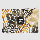 Fett gemischte Tierdrucke mit Goldakzenten Golfhandtuch (Horizontal)