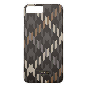 Fett gemustertes Houndstooth-Karo-Monogramm Case-Mate iPhone Hülle