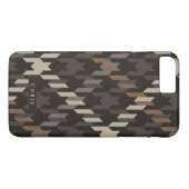 Fett gemustertes Houndstooth-Karo-Monogramm Case-Mate iPhone Hülle (Rückseite (Horizontal))