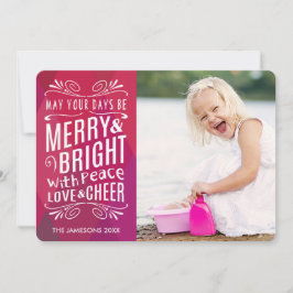 Fett gemütliches geometrisches Foto Feiertagskarte