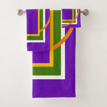 Fett geometrisch hell Lila Gelbgrün Orange