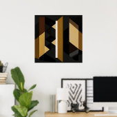 Fett Geometrisch Modern Minimalistisch Poster (Heimbüro)