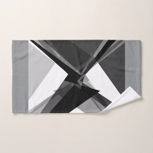 fett geometrisch-monochrome Retro-abstrakte Kunst Badhandtuch Set (Handtuch)