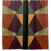 Fett geometrische Musterfarbe des Herbstes Duschvorhang (Vorderseite)
