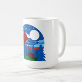 Fett geometrischer Bär- und Waldbeweis Kaffeetasse (VorderseiteRechts)