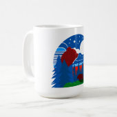 Fett geometrischer Bär- und Waldbeweis Kaffeetasse (Vorderseite Links)