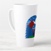 Fett geometrischer Bär- und Waldbeweis Milchtasse (Linke Ecke)