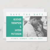 Fett geometrisches Foto Save the Date | Arcadia Gr (Vorderseite)