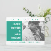 Fett geometrisches Foto Save the Date | Arcadia Gr (Stehend Vorderseite)