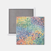 Fett geometrisches Muster farbig Magnet (Vorderseite/Rückseite)