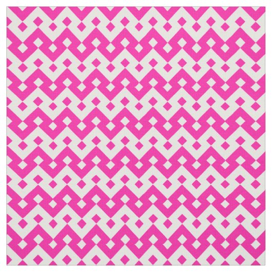 Fett geometrisches Rosa und weiße Backenstoffe Stoff (Muster)