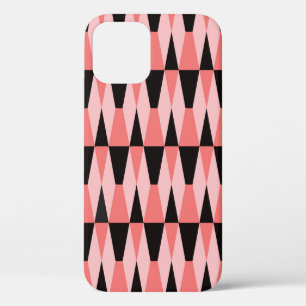 Fett geometrisches Schwarz-Rosa-Muster Case-Mate iPhone Hülle