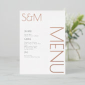 Fett gepresster Tag der Speisekarten Folieneinladung (Stehend vorne)