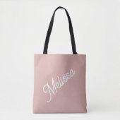 Fett geschriebenes Monogramm, modernes Rosa Tasche (Vorderseite)