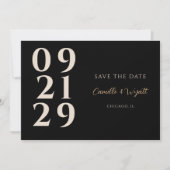 Fett gestapelte Anzahl Minimaler QR-Code Save the Einladung (Vorderseite)