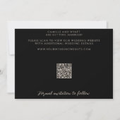 Fett gestapelte Anzahl Minimaler QR-Code Save the Einladung (Rückseite)