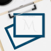 Fett gestrichene Grenzen Ozean Navy Blau Mitteilungskarte