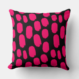 Fett gestrichene Stellen - Neon Red auf Black Kissen