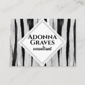 fett gestrichene Streifen in Grau und Schwarz Visitenkarte (Vorderseite)