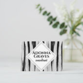 fett gestrichene Streifen in Grau und Schwarz Visitenkarte (Stehend Vorderseite)